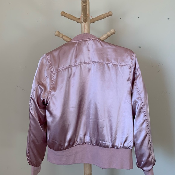 charlotte russe pink & gold bomber jacket - Picture 2 of 3